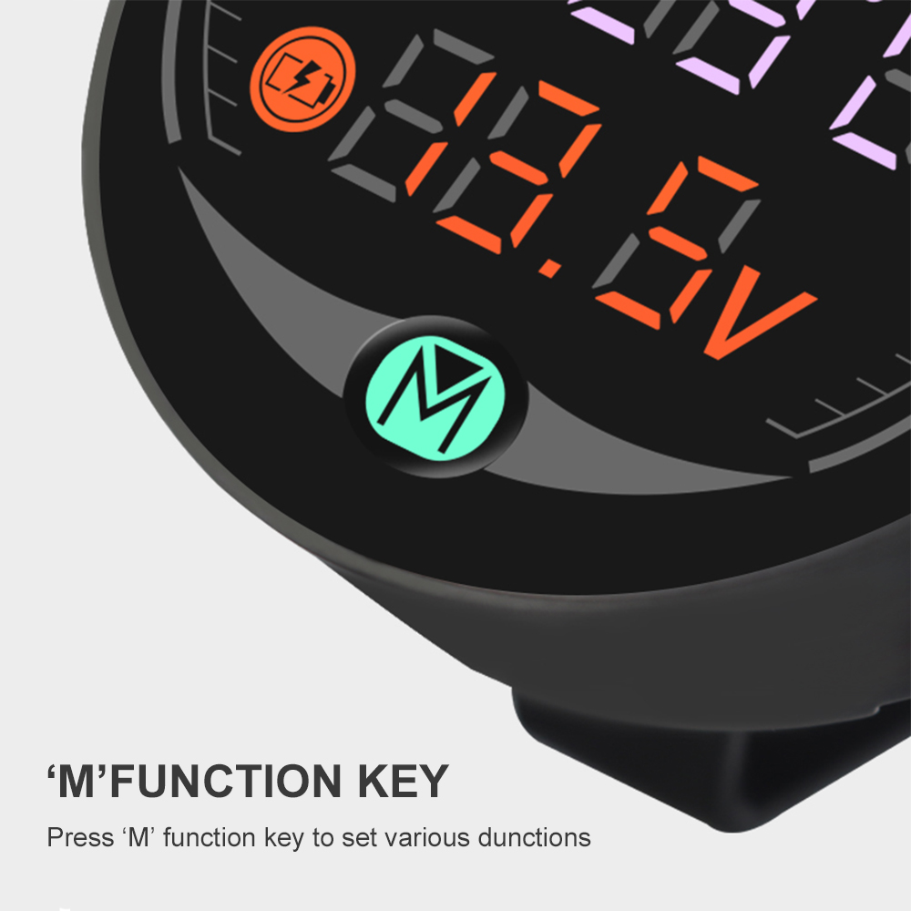 4-in-1-Multifunctional-Motorcycle-Voltmeter-LED-Night-Vision-USB-Charging-Digital-Meter-Voltage-Cloc-1799022