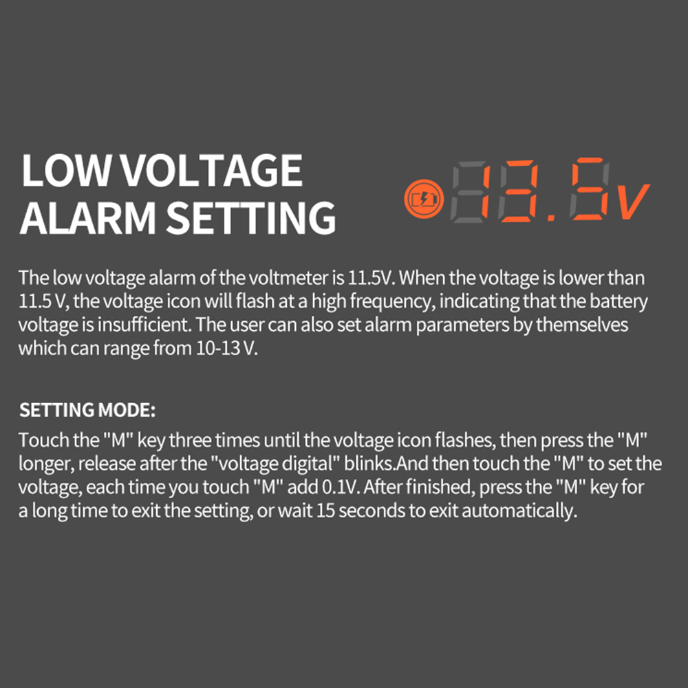 4-in-1-Multifunctional-Motorcycle-Voltmeter-LED-Night-Vision-USB-Charging-Digital-Meter-Voltage-Cloc-1799022