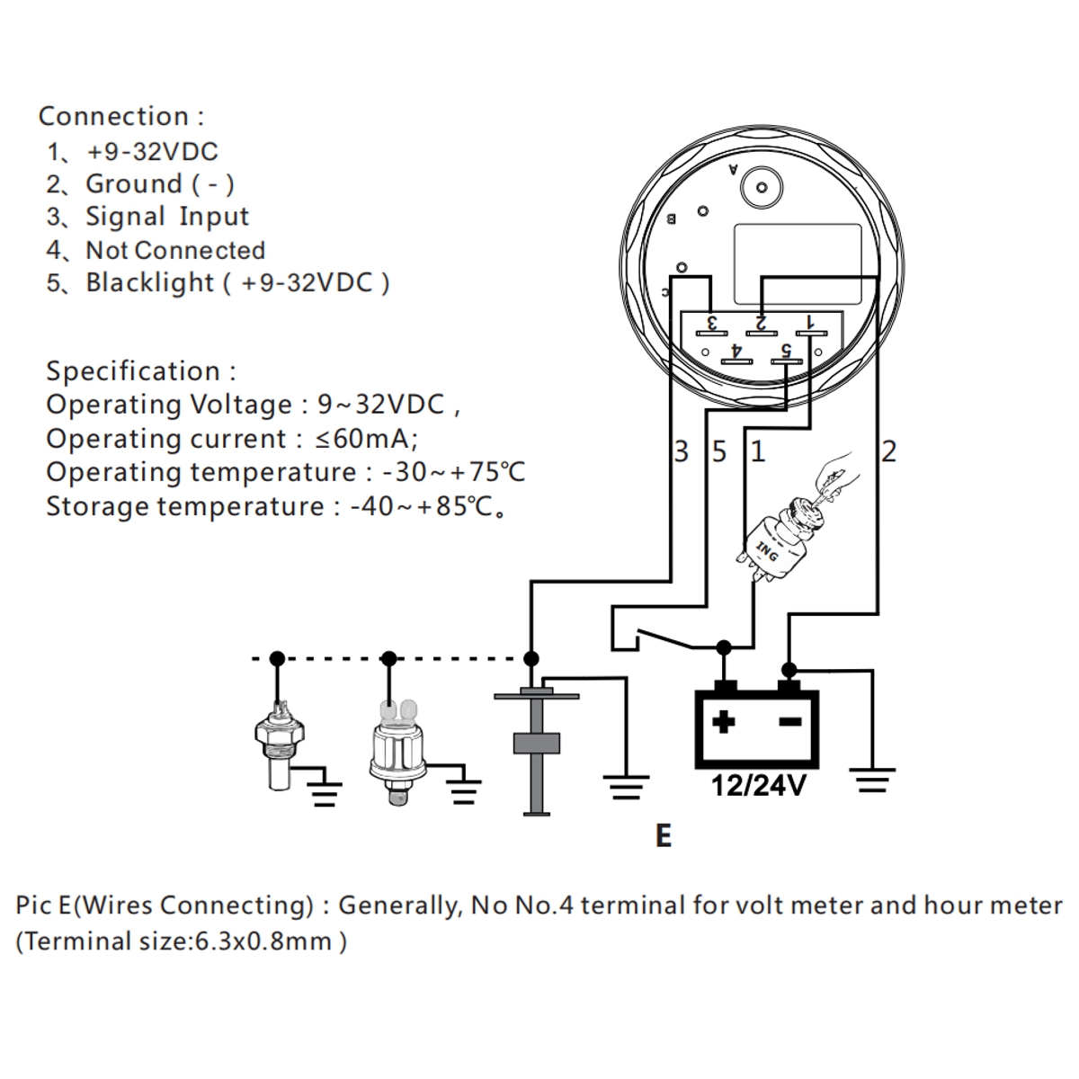 8-16V--16-32V--8-32V-12V-24V-52mm-Volt-Meter-Voltage-Gauges-Voltmeter-For-Caravan-Boat-Marine-Car-Re-1785168