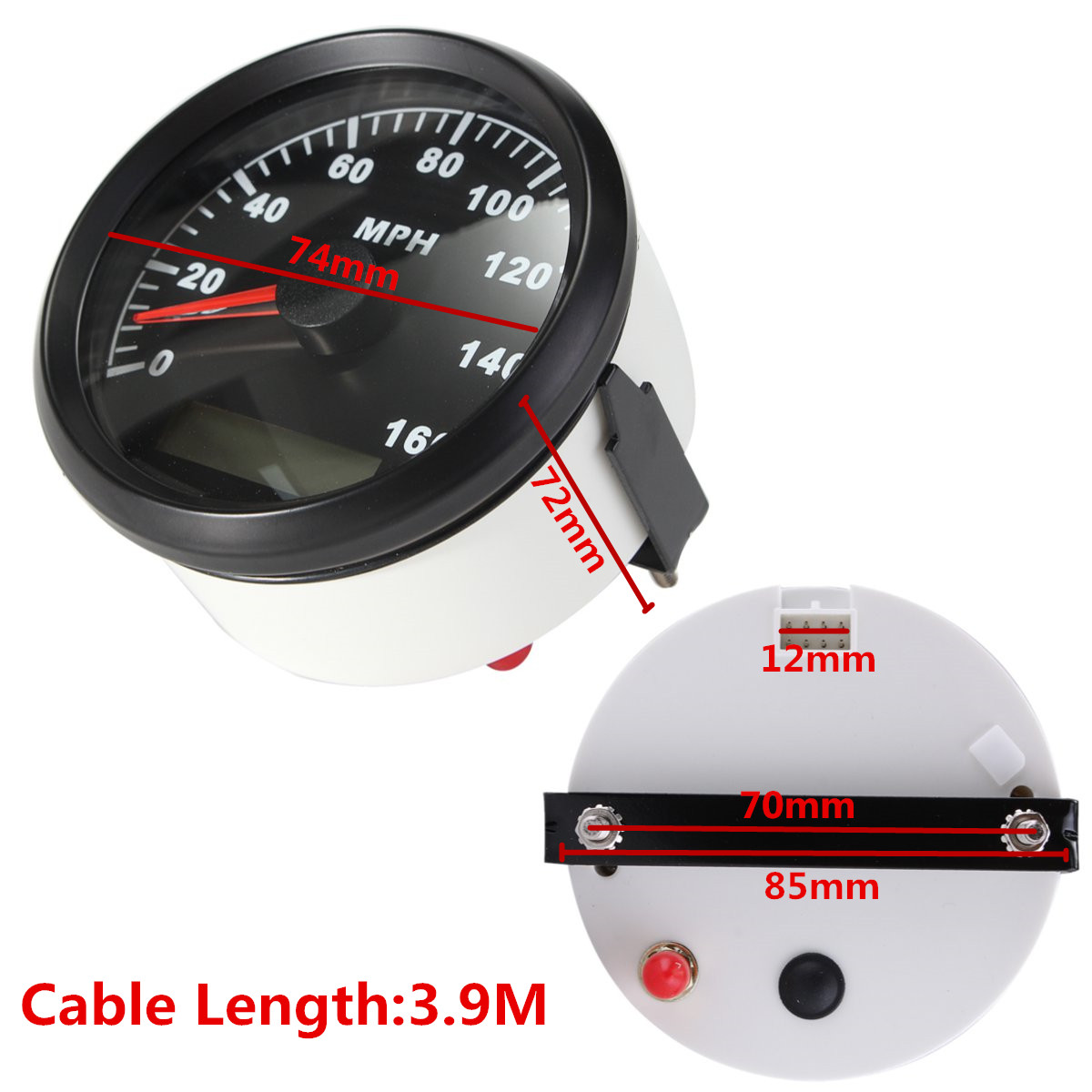 85MM-Black-Stainless-Steel-GPS-Speedometer-0-160MPH-For-Car-Truck-Motorcycle-1171697