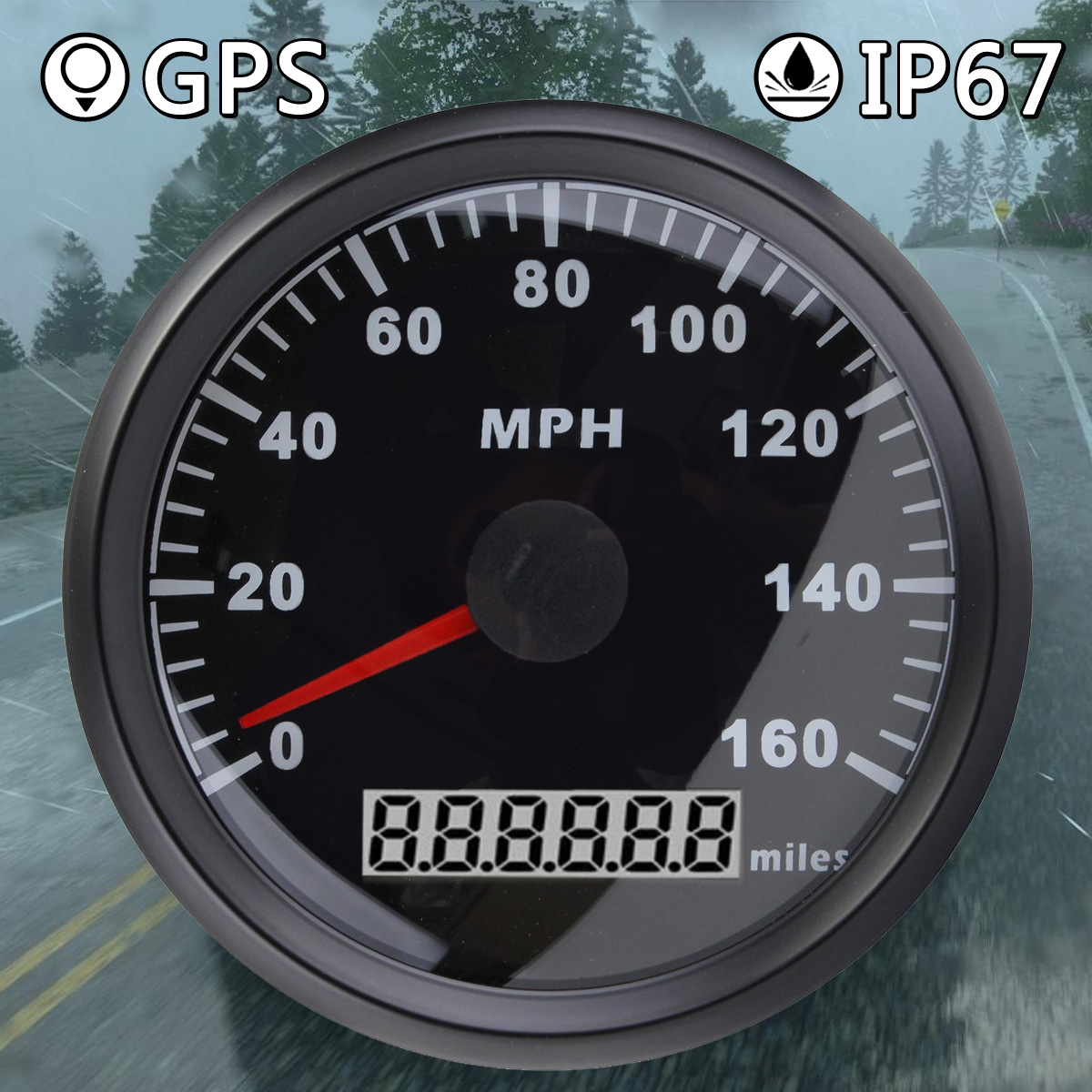 85MM-Black-Stainless-Steel-GPS-Speedometer-0-160MPH-For-Car-Truck-Motorcycle-1171697