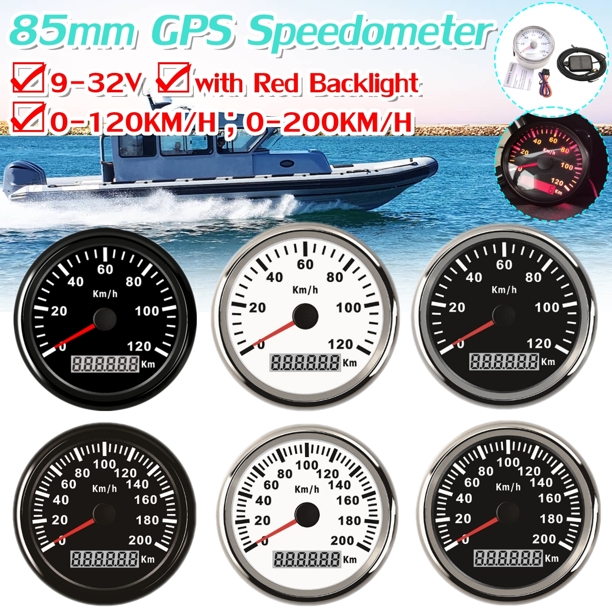 85mm-9-32V-120200-KMH-GPS-Speedometer-Gauge-with-Red-Backlight-With-GPS-Antenna-For-Car-Truck-Boat-M-1784043