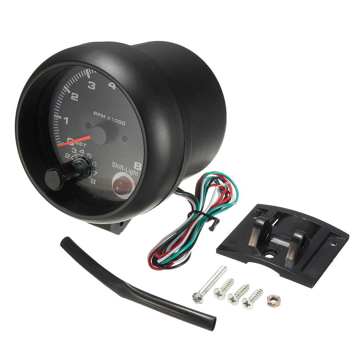 95mm-375inch-Tachometer-Tacho-Gauge-Meter-0-8000-RPM-With-LED-Shift-Light-12V-1426137