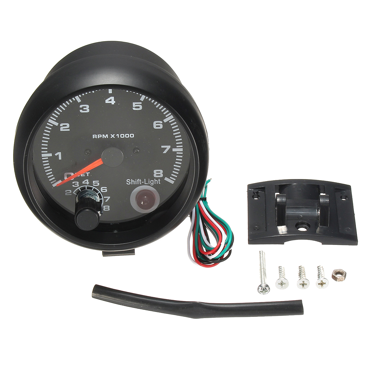 95mm-375inch-Tachometer-Tacho-Gauge-Meter-0-8000-RPM-With-LED-Shift-Light-12V-1426137