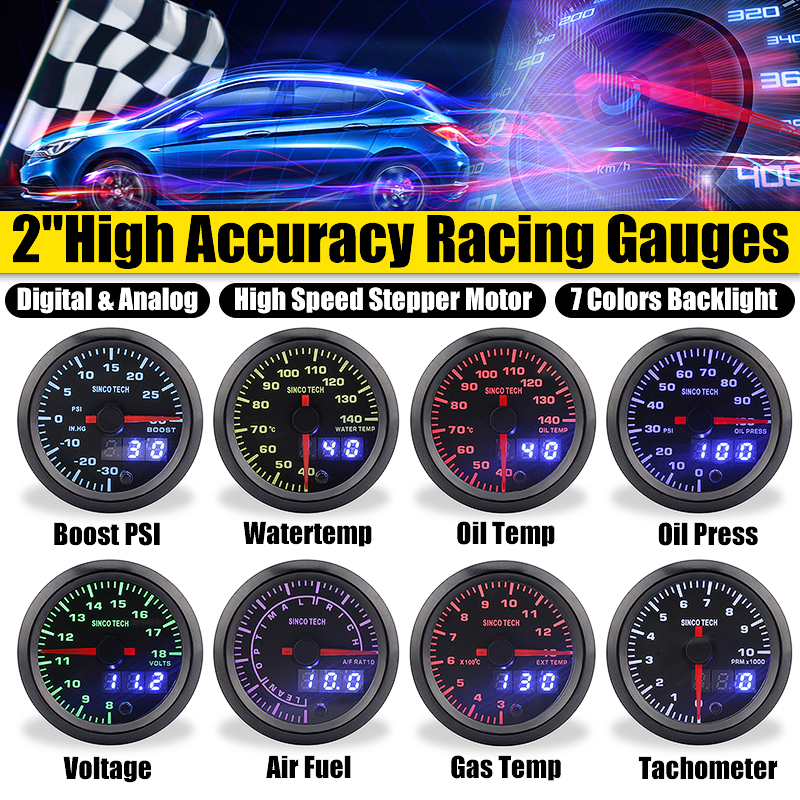 Analog--Digital-52mm-Car-LED-Turbo-Boost-EGT-Exhaust-Water-Temperature-Air-Fuel-Ratio-Gauge-1631823