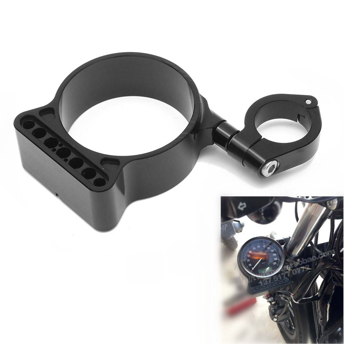 Black-39mm-Mount-Relocation-Bracket-For-Harley-Sportster-XL-883-1200-48-1173974