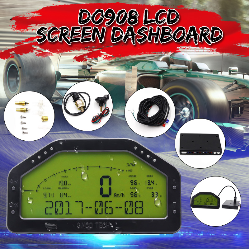 DO908-BarPSI-KMHMPH-Dash-Race-Display-Wire-Harness-Set-Dashboard-LCD-Screen-Gauge-Waterproof-Full-Se-1535541