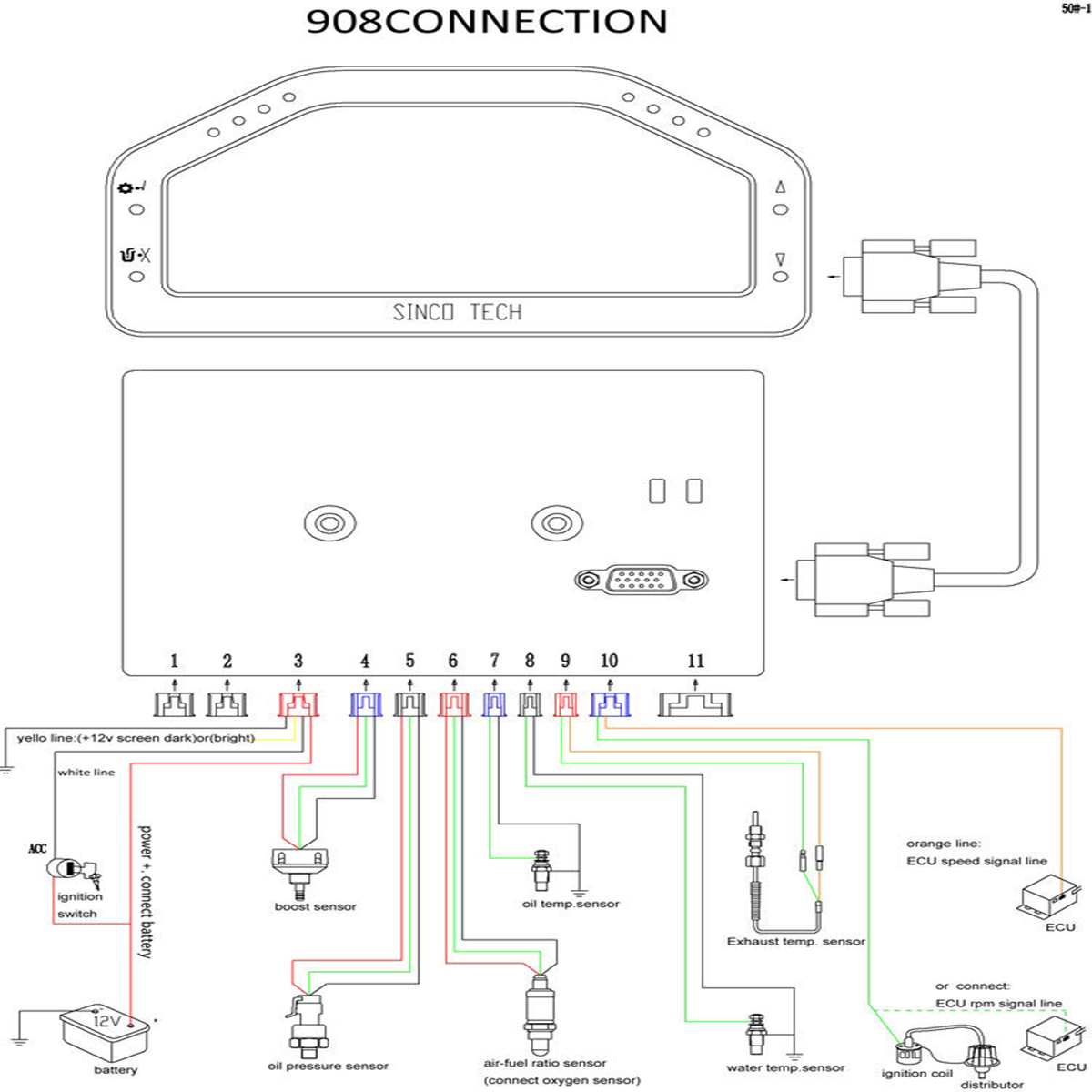 DO908-BarPSI-KMHMPH-Dash-Race-Display-Wire-Harness-Set-Dashboard-LCD-Screen-Gauge-Waterproof-Full-Se-1535541