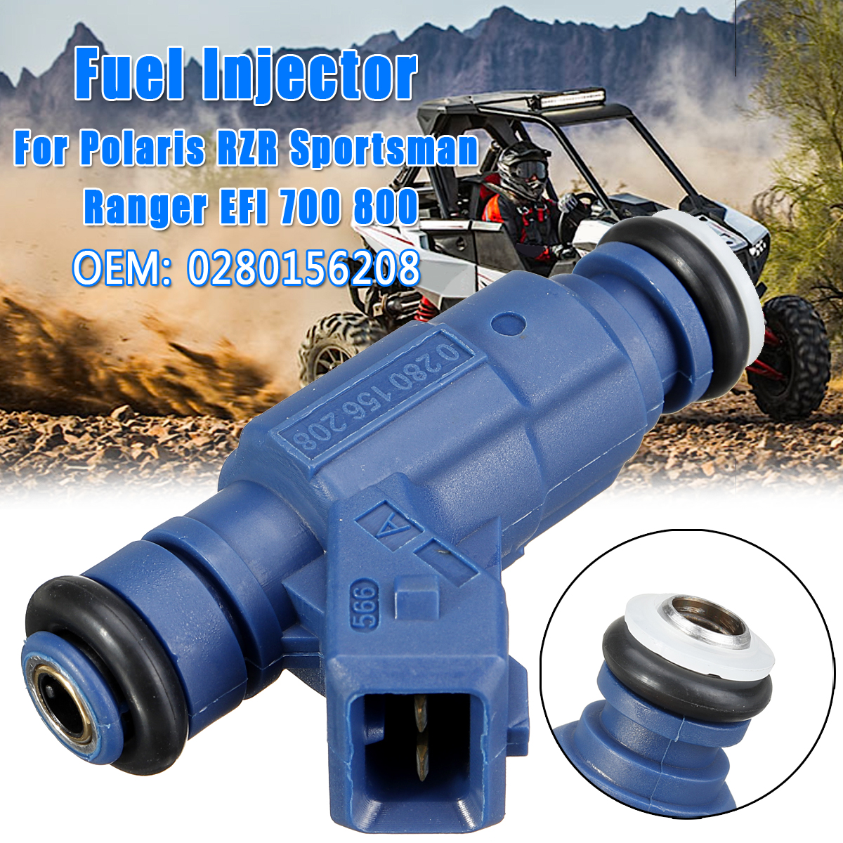 Fuel-Injector-Blue-0280156208-For-Polaris-RZR-Sportsman-Ranger-EFI-700-800-1656566