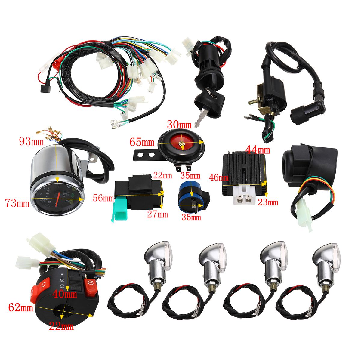 Full-Electric-Start-Engine-Wiring-Harness-Loom-For-CDI-110cc125cc-Quad-Bike-ATV-1271276