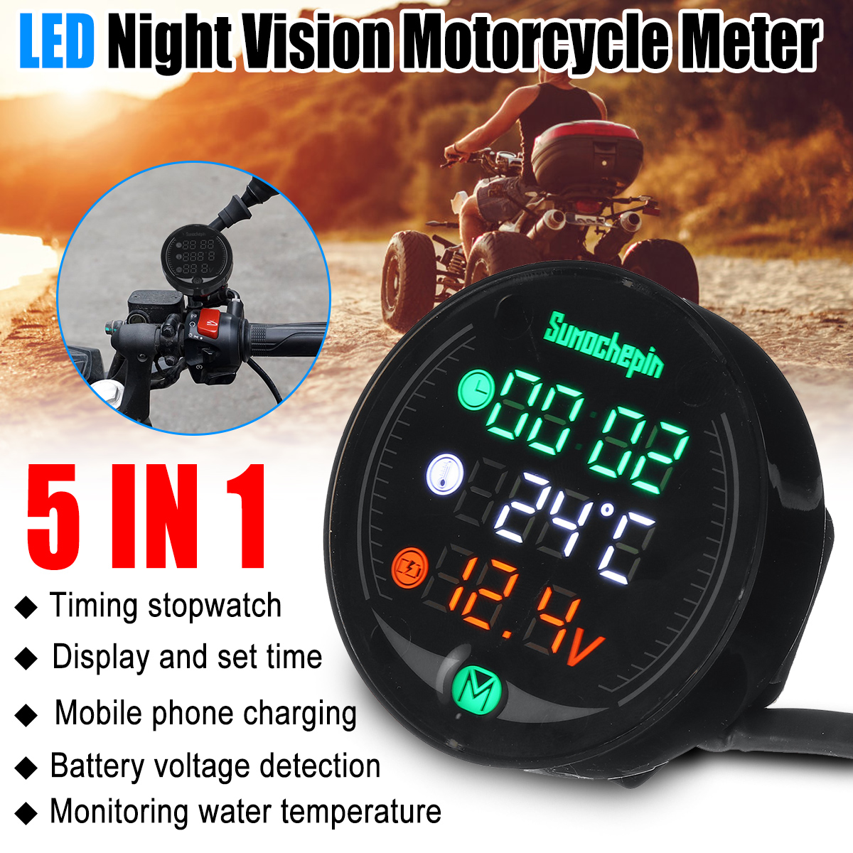 LED-5-in-1-9V-24V-Night-Vision-USB-Charger-Time-Water-Temperature-Voltage-Display-Meter-Gauge-For-Au-1628911