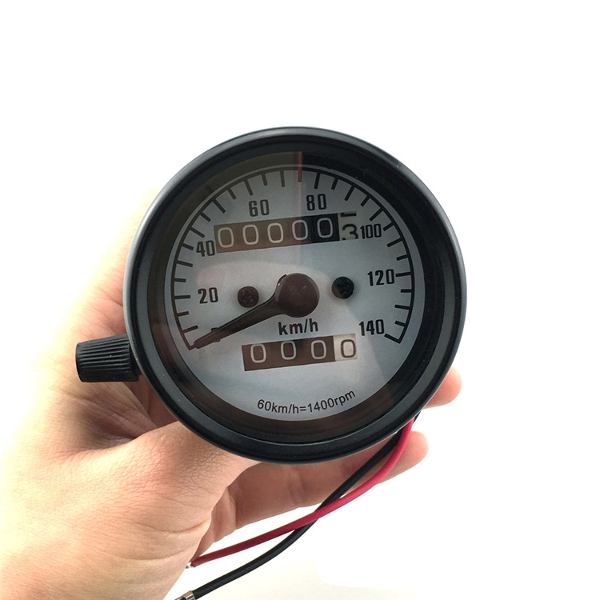 Motorcycle-Dual-Odometer-Speedometer-Mechanical-Gauge-White-Universal-Waterproof-1043173