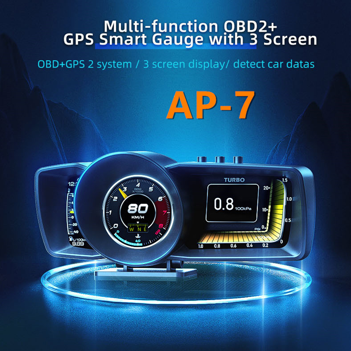 OBD2-HUD-Multi-Gauge-Boost-Scan-Head-Up-Display-Car-Turbine-Pressure-Oil-Temp-1802296