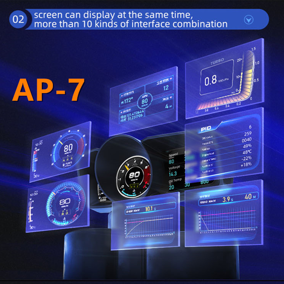 OBD2-HUD-Multi-Gauge-Boost-Scan-Head-Up-Display-Car-Turbine-Pressure-Oil-Temp-1802296