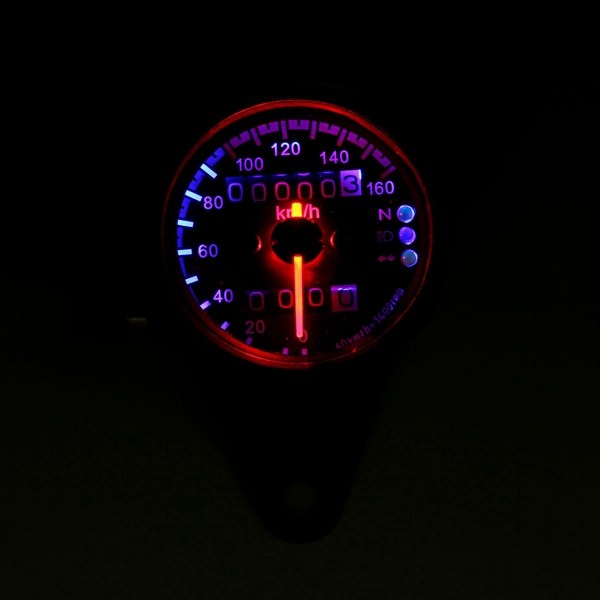 Universal-Motorcycle-Dual-LED-Backlight-Signal-Odometer-Mileage-Speedometer-Gauge-992562
