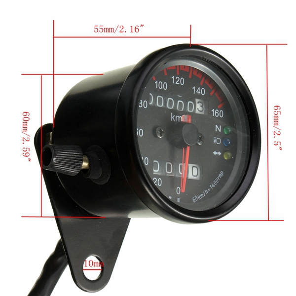 Universal-Motorcycle-Dual-LED-Backlight-Signal-Odometer-Mileage-Speedometer-Gauge-992562