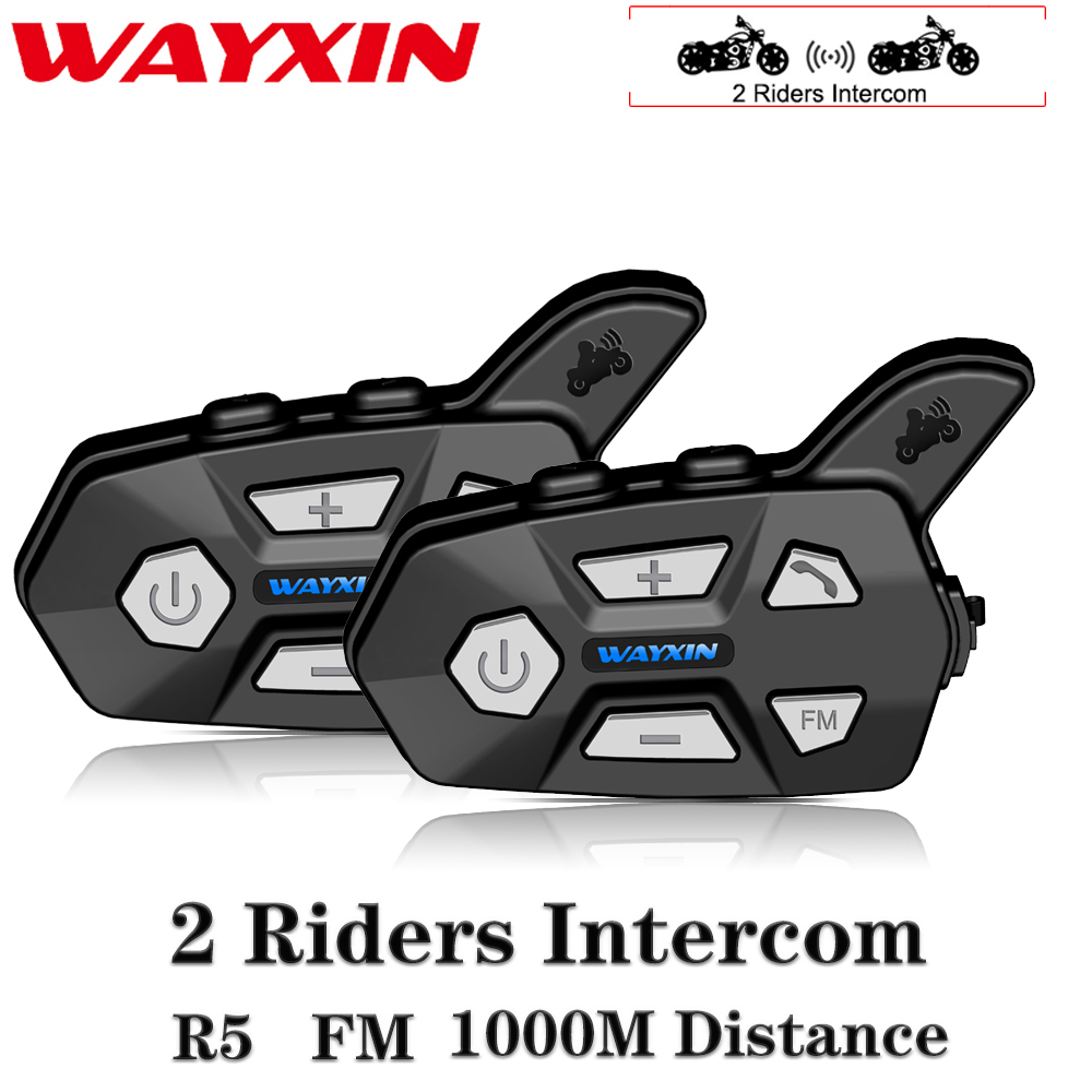 2PCS-WAYXIN-1000M-Helmet-Headsets-bluetooth-2-Riders-Intercom-For-R5-Motorcycle-FM-Bt-Wireless-Inter-1504244