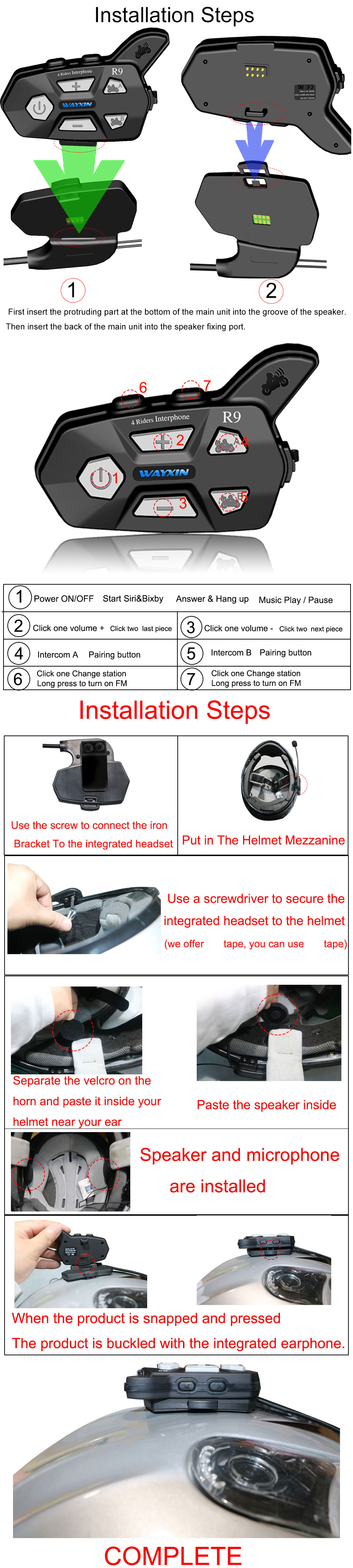 2Pcs-WAYXIN-R9-1500M-Waterproof-bluetooth-4-Riders-Helmet-Intercom-Universal-Pairing-Motorcycle-Full-1506577