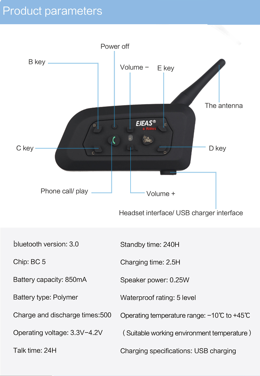 EJEAS-V6-Pro-1200M-6-Riders-Motorcycle-Helmet-Intercom-Headset-bluetooth-Interphone-Music-GPS-Waterp-1802737