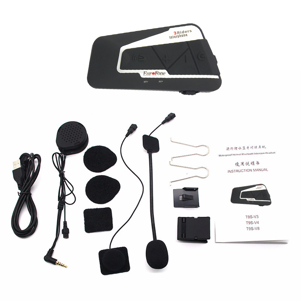 EuroFone-V3-1400M-Waterproof-Helmet-BT-Intercom-3-Riders-Motorcycle-Interphone-1383133