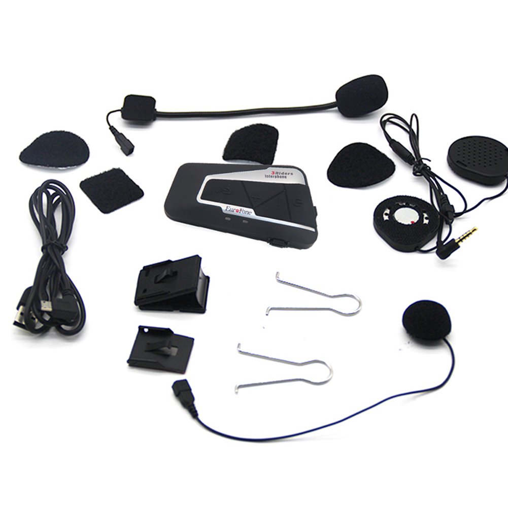 EuroFone-V3-1400M-Waterproof-Helmet-BT-Intercom-3-Riders-Motorcycle-Interphone-1383133
