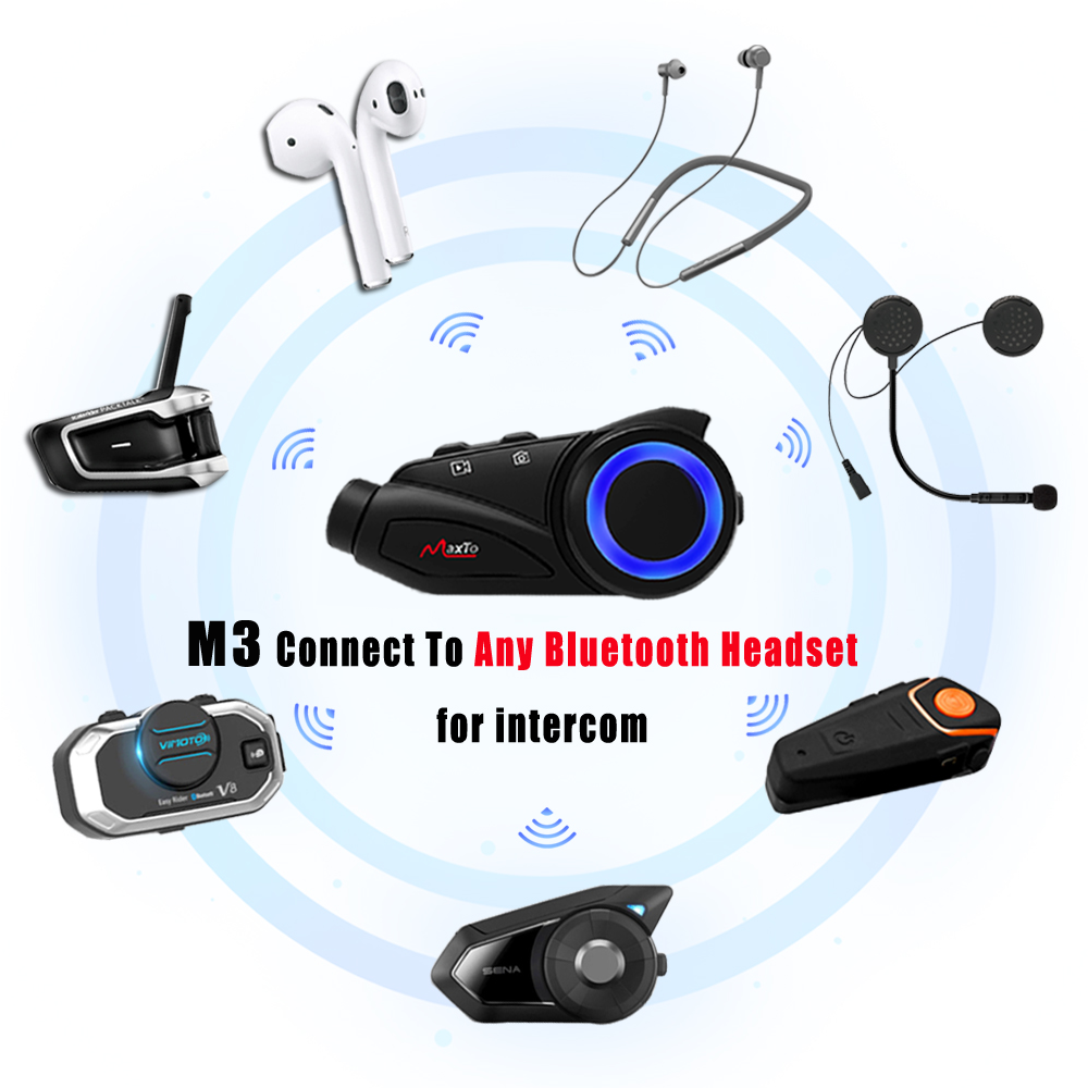 Maxto-M3-Motorcycle-Helmet-Intercom-bluetooth--WIFI-Recorer-Group-6-Riders-Walkie-Talkie-With-Dash-C-1695931