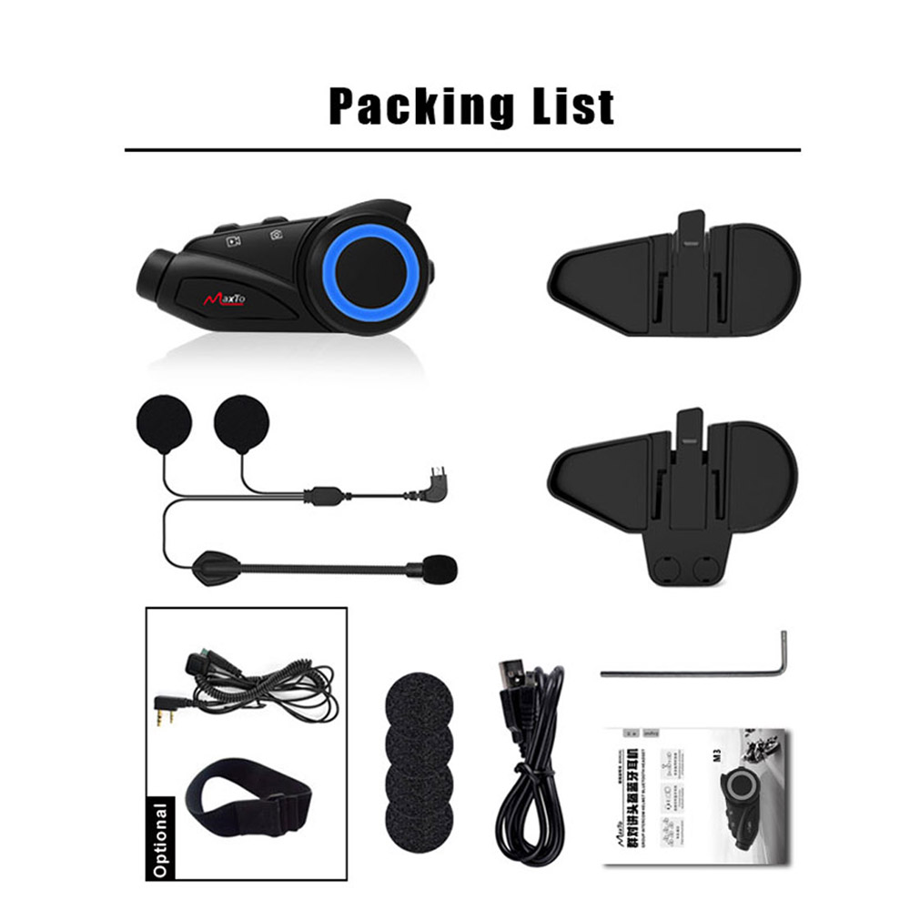 Maxto-M3-Motorcycle-Helmet-Intercom-bluetooth--WIFI-Recorer-Group-6-Riders-Walkie-Talkie-With-Dash-C-1695931