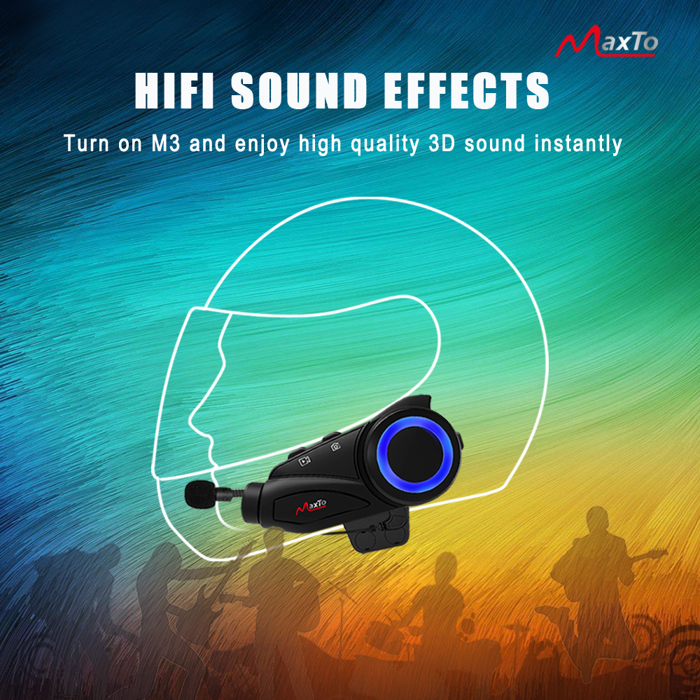 Maxto-M3-Motorcycle-Helmet-Intercom-bluetooth--WIFI-Recorer-Group-6-Riders-Walkie-Talkie-With-Dash-C-1695931