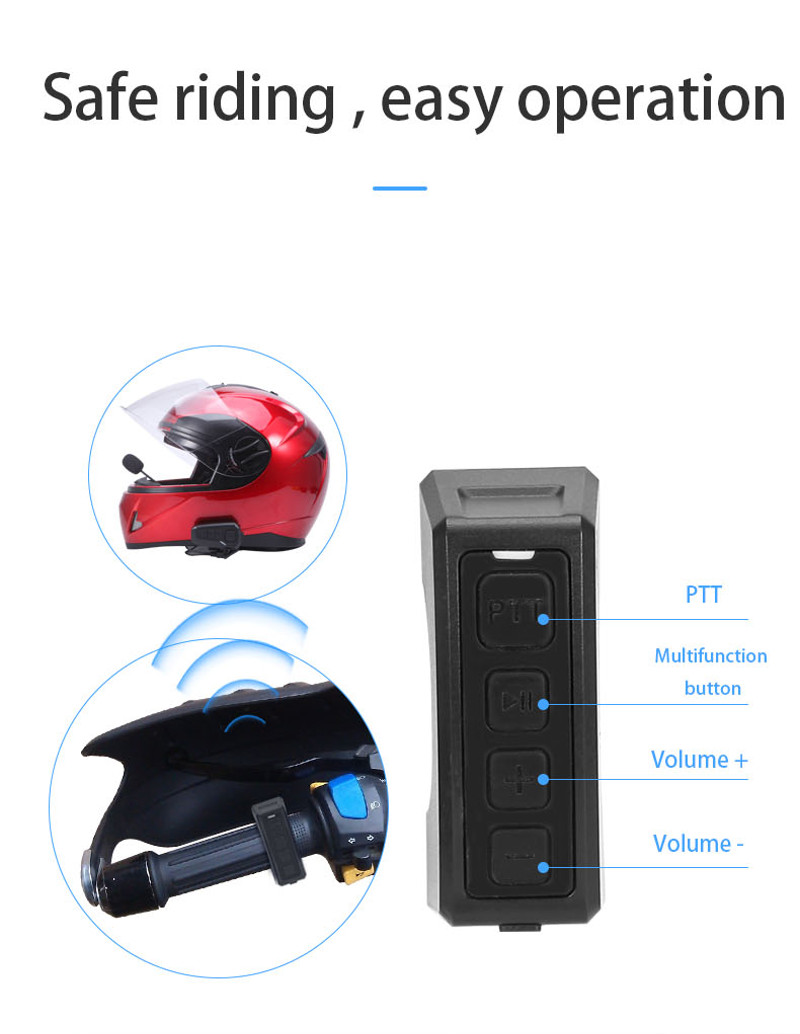 Motorcycle-bluetooth-Helmet-Headset-Remote-Control-Handle-Wireless-PTT-MP3-GPS-FM-Connected-Walkie-T-1697111