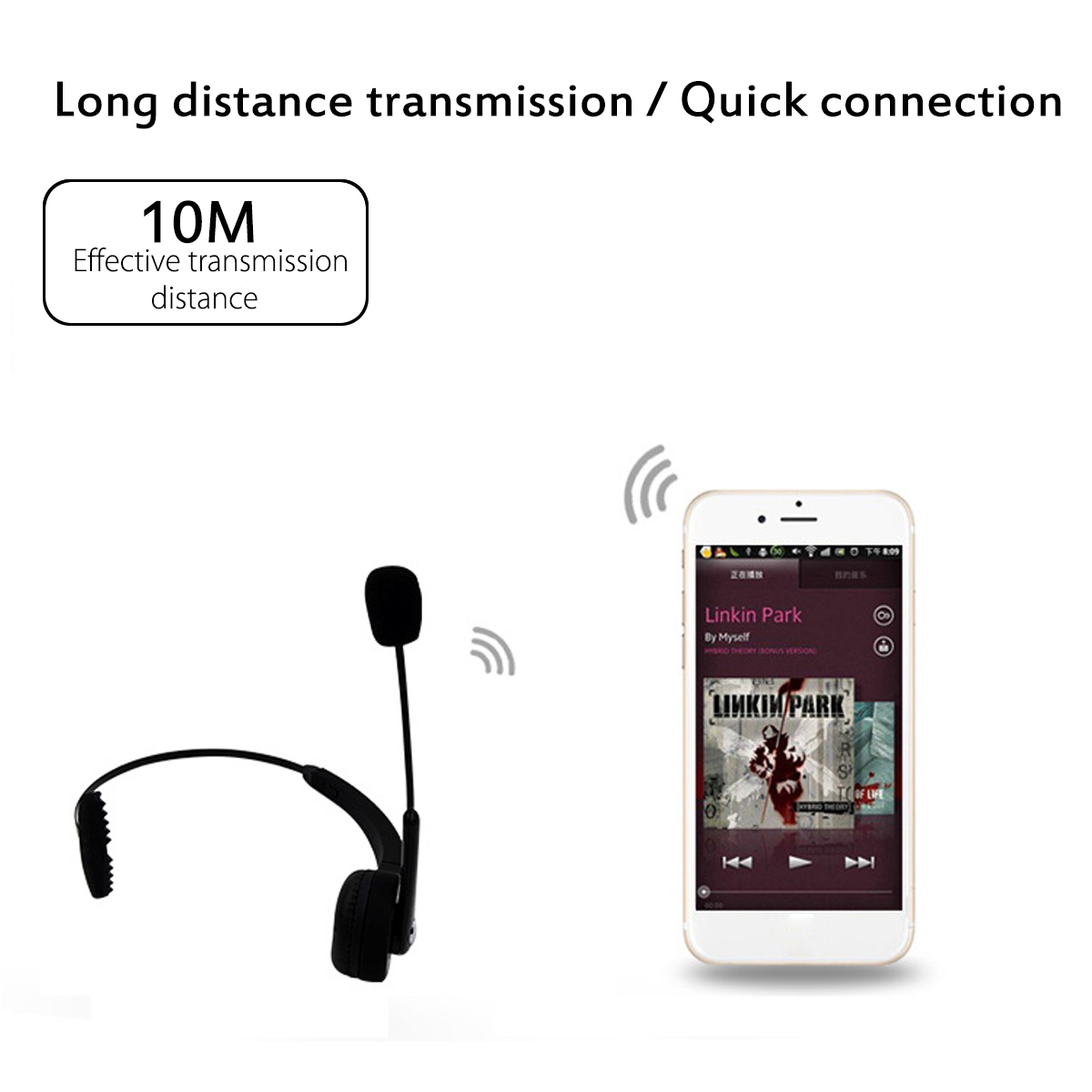 Trucker-Driver-Headset-bluetooth-Wireless-Earpiece-Headphone-Handsfree-With-Mic-1396885