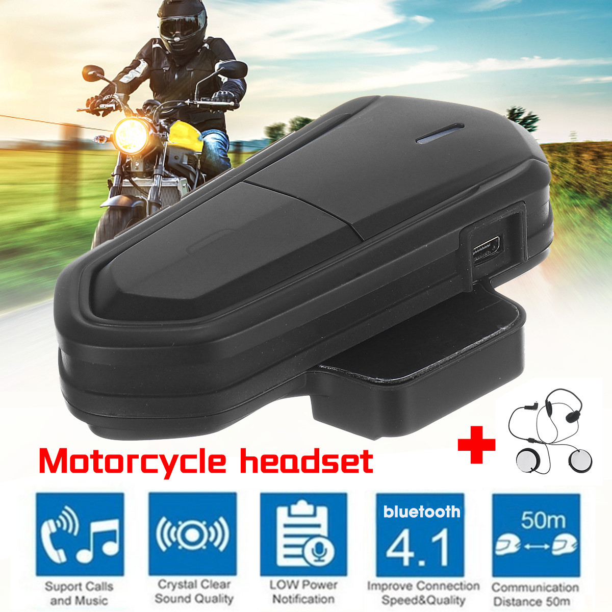 bluetooth-Helmet-Headset-BT-Headphone-Earphone-Motor-Handsfree-FM-450mAh-IP54-1723878