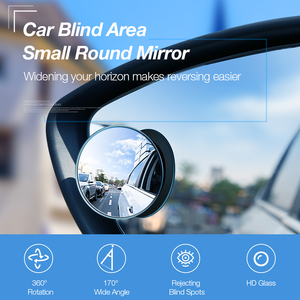 FLOVEME-2pcs-HD-Car-Blind-Frame-Small-Round-Spot-Mirror-1490151
