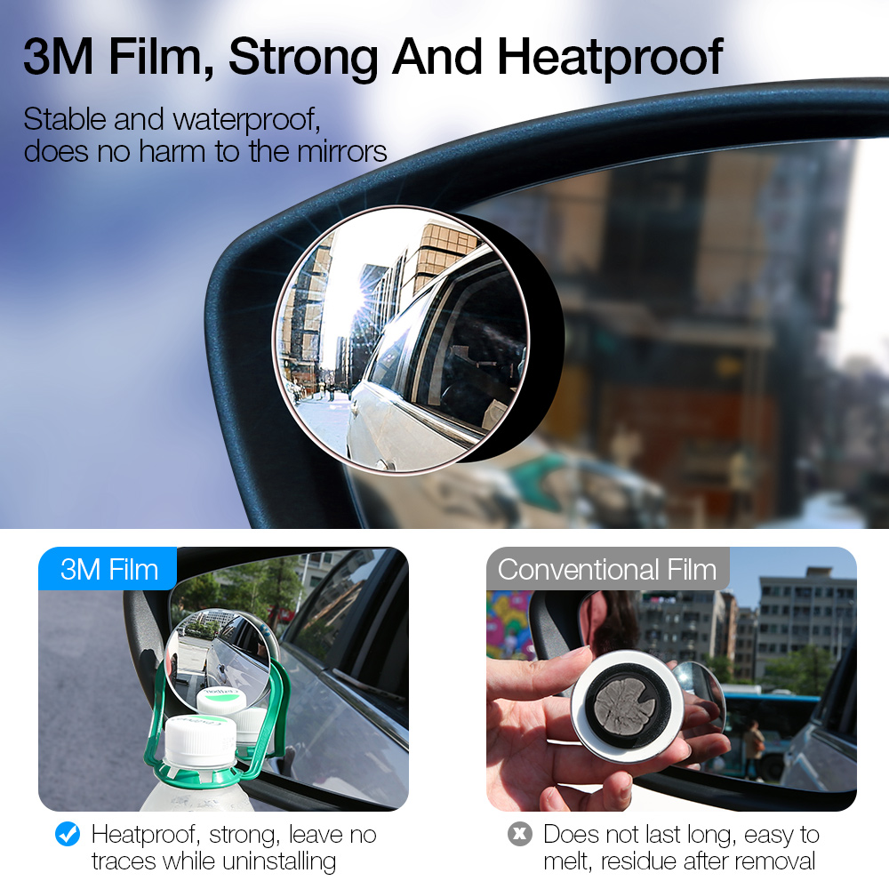 FLOVEME-2pcs-HD-Car-Blind-Frame-Small-Round-Spot-Mirror-1490151