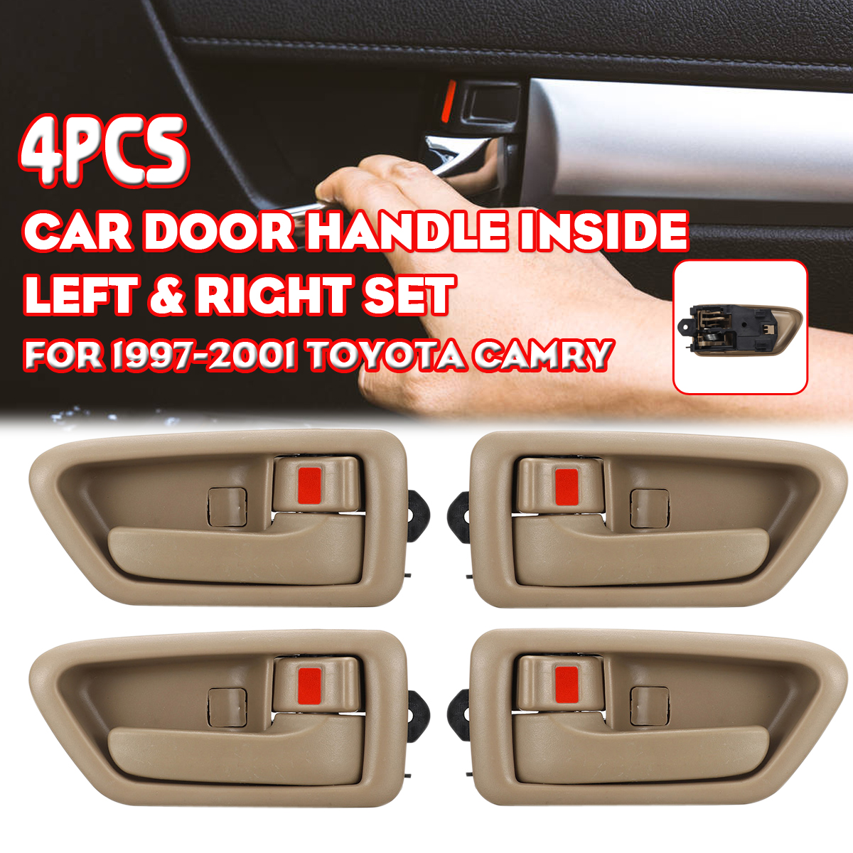 Car-Door-Handle-for-Toyota-1997-2001-Camry-Inside-Left--Right-Set-of-4-1722456
