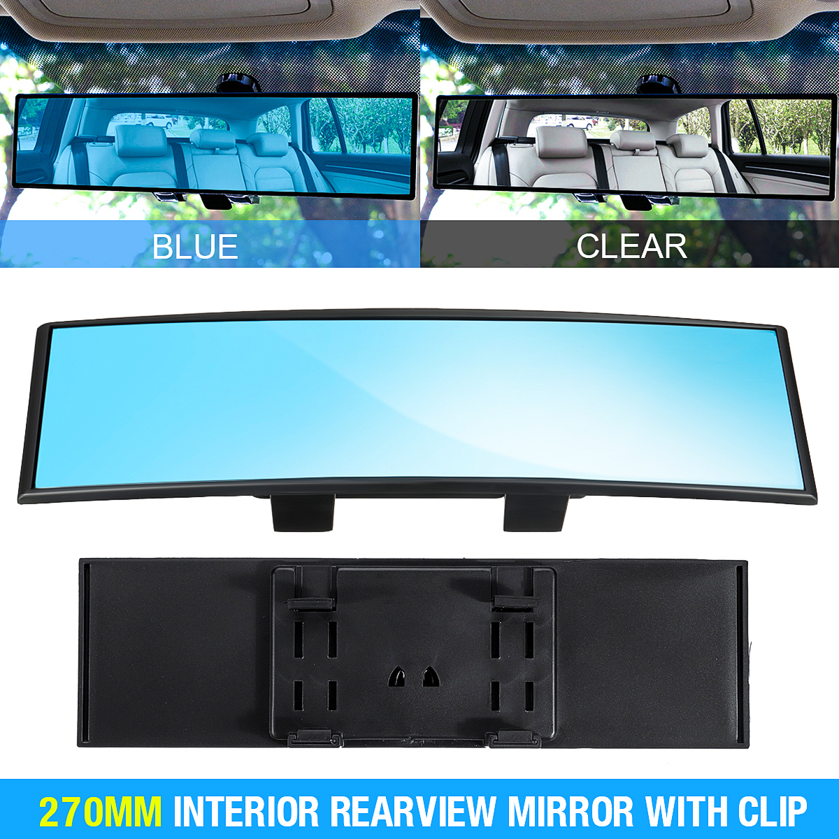 Car-Interior-Panoramic-270mm-Convex-Rear-View-Rearview-Mirror-Universal-Clip-On-1675494