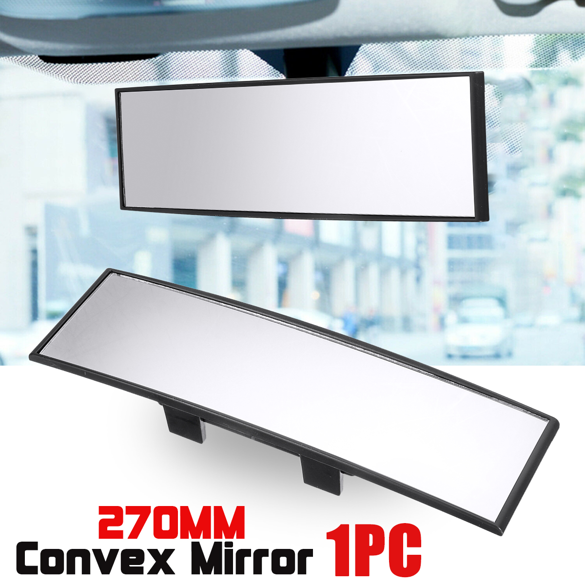 Car-Interior-Panoramic-270mm-Convex-Rear-View-Rearview-Mirror-Universal-Clip-On-1675494