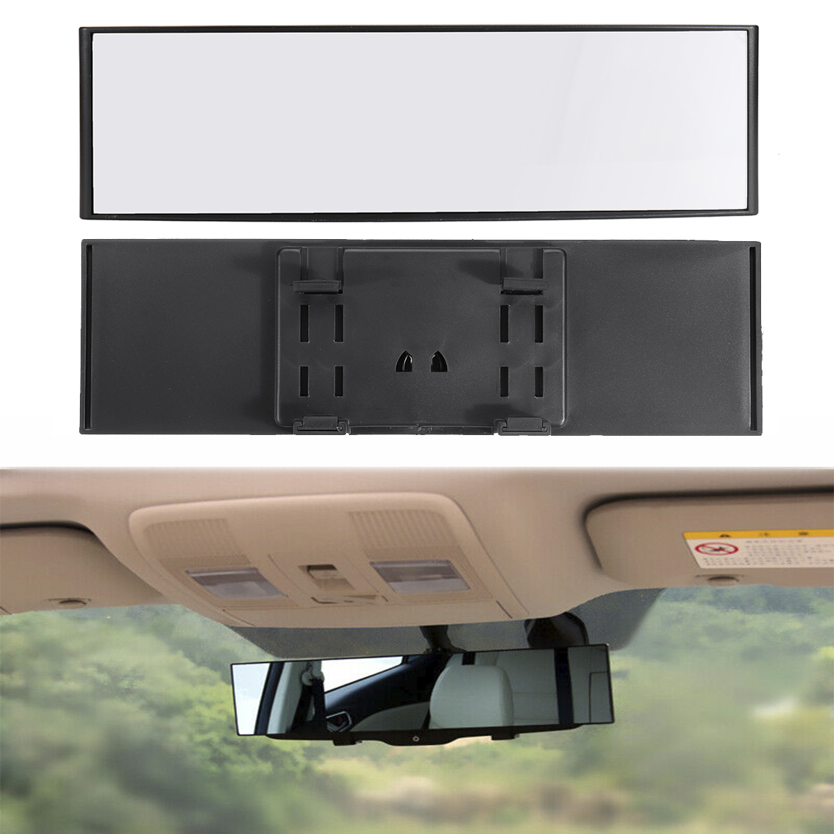 Car-Interior-Panoramic-270mm-Convex-Rear-View-Rearview-Mirror-Universal-Clip-On-1675494
