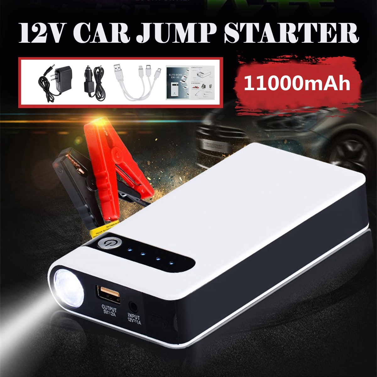 11000mAh-12V-Portable-Car-Jump-Starter-Emergency-Battery-Booster-Powerbank-Waterproof-with-LED-Flash-1611331