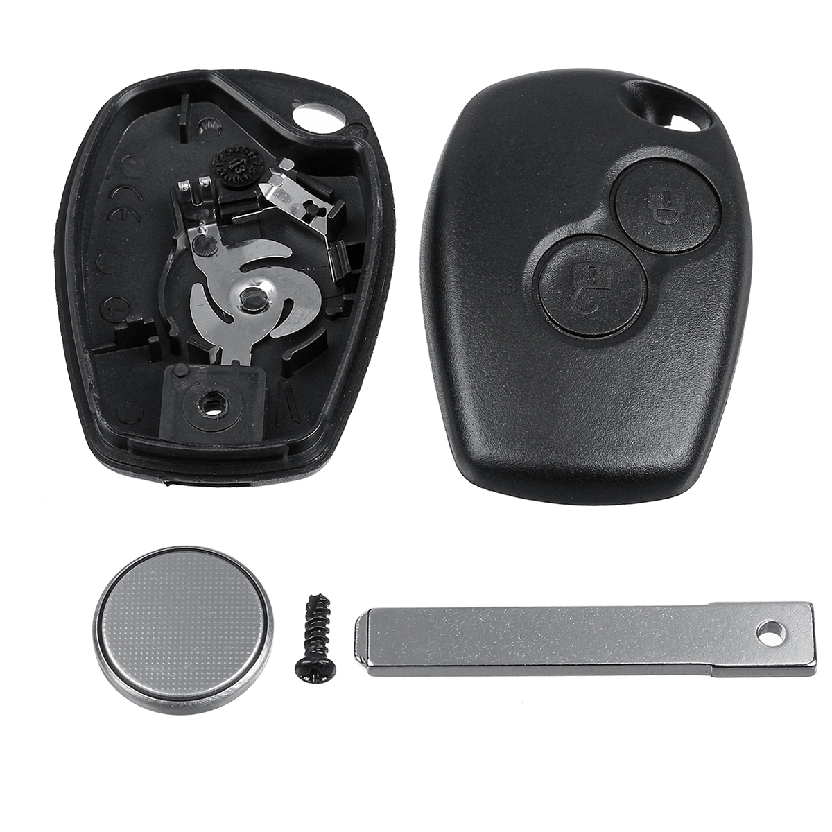 2-Button-Remote-Key-Fob-Case--Battery-Replace-For-Renault-Twingo-Kangoo-Master-1668486
