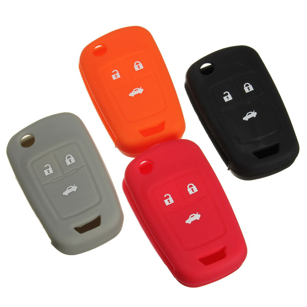 3-Button-Silicone-Key-Case-Holder-Fob-Protector-Cover-For-Chevrolet-959105