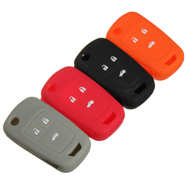 3-Button-Silicone-Key-Case-Holder-Fob-Protector-Cover-For-Chevrolet-959105