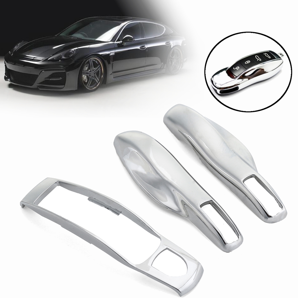 3Pcs-Silver-Remote-Key-Case-Fob-Cover-For-Porsche-Panamera-Macan-Cayman-91-1668466