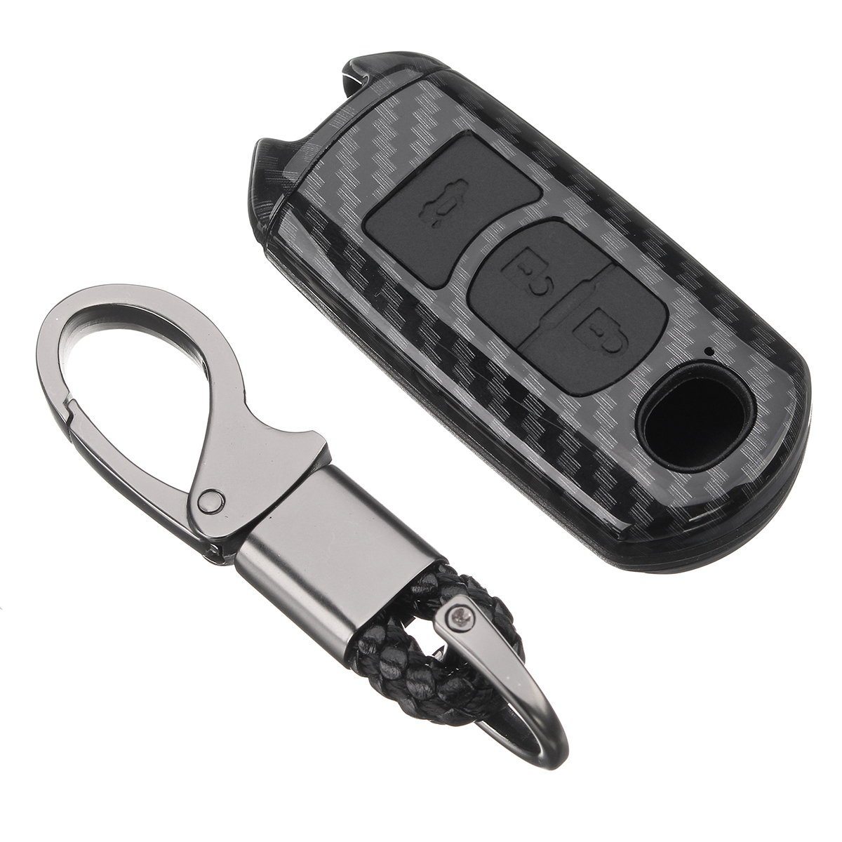 ABS-Carbon-Fiber-Remote-Smart-Car-Key-CaseBag-Cover-Fob-with-Key-Ring-for-Mazda-3-Axela-2017-18-1314356