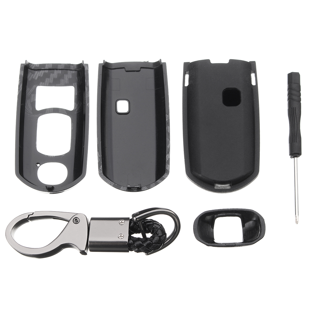 ABS-Carbon-Fiber-Remote-Smart-Car-Key-CaseBag-Cover-Fob-with-Key-Ring-for-Mazda-3-Axela-2017-18-1314356