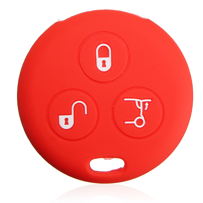 Black-Red-Blue-Silica-Gel-Remote-Key-Case-Protect-Sleeve-For-Benz-Smart-1390107