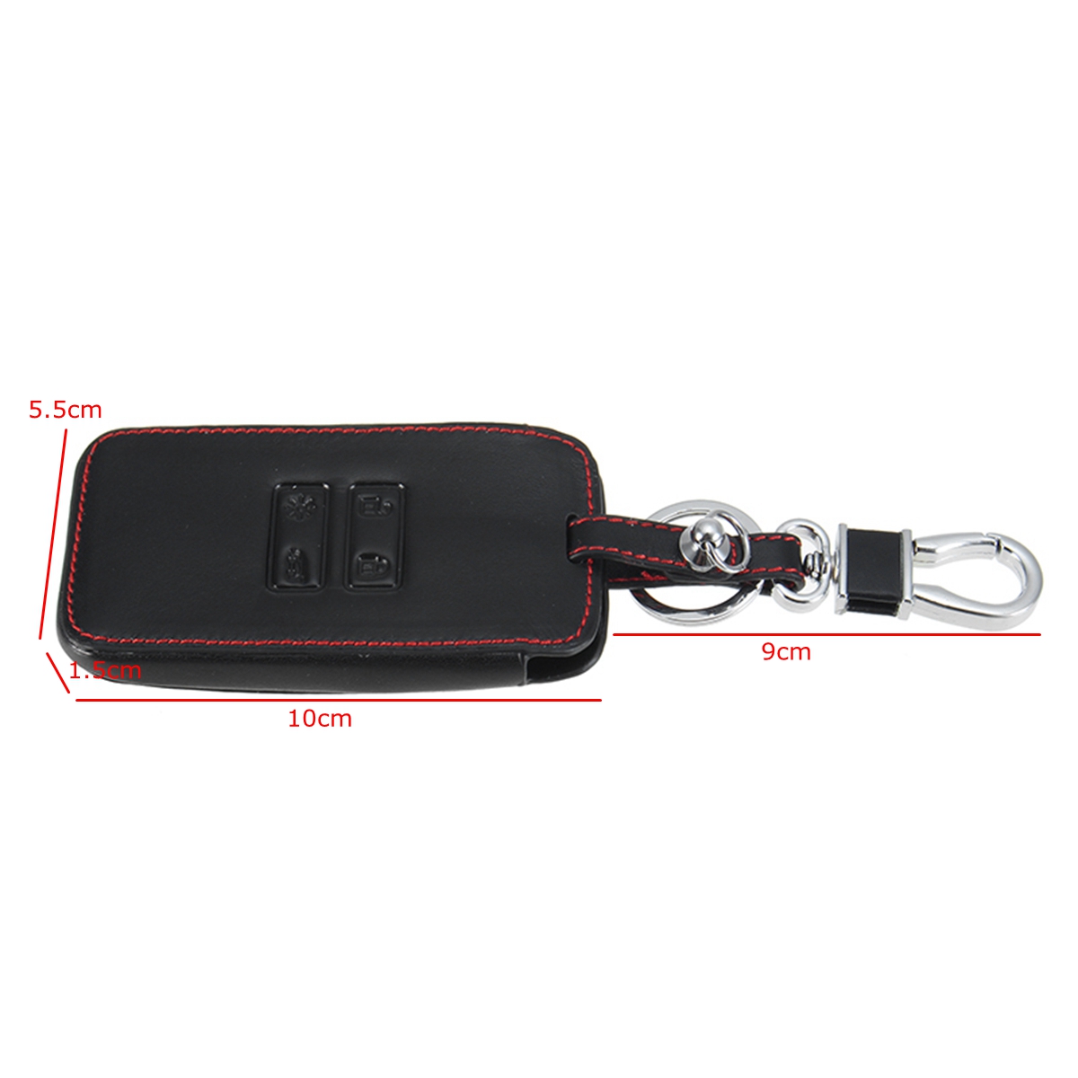 Car-Black-PU-Leather-Key-Holder-Remote-Key-Case-Keychain-For-Renault-Kadjar-2016-1403370