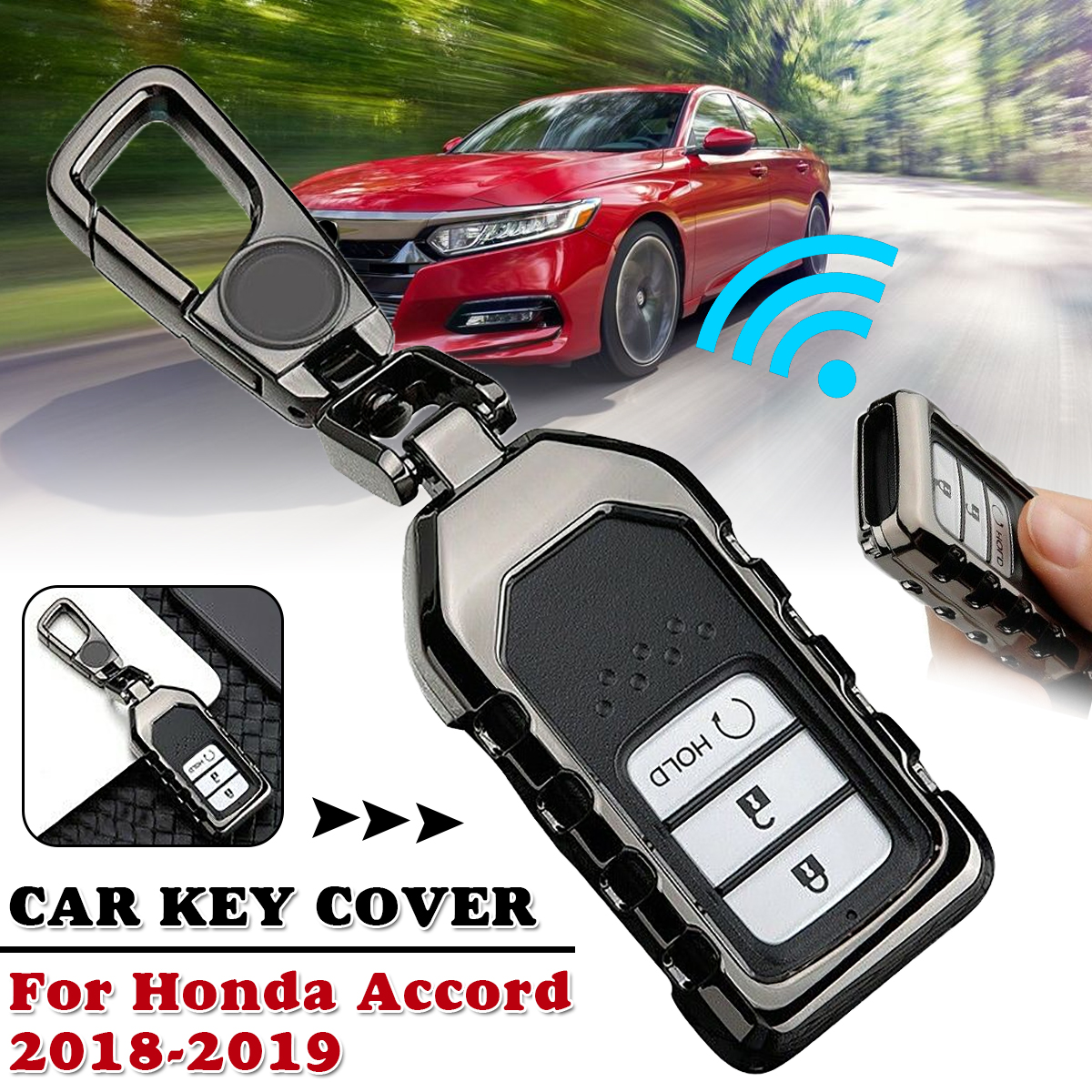 Car-Key-Cover-Case-Holder-Protector-Accessories-Black-For-Honda-Accord-2018-2019-1669766