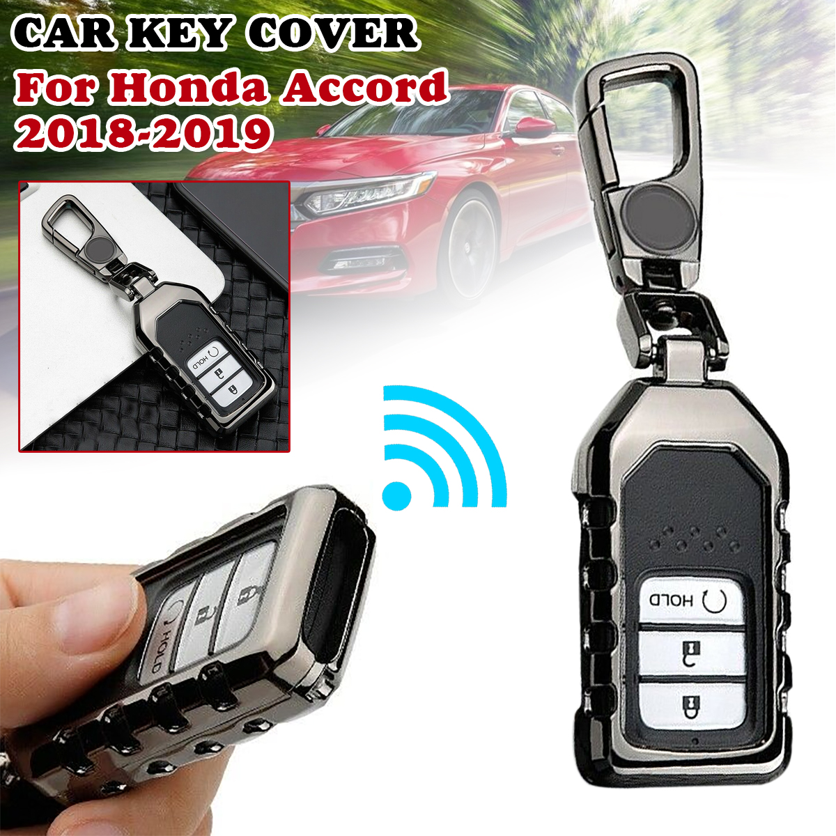 Car-Key-Cover-Case-Holder-Protector-Accessories-Black-For-Honda-Accord-2018-2019-1669766