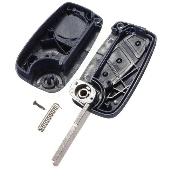 Car-Key-Shell-Case-FOB-3-button-for-Fiat-Panda-Punto-Bravo-Navy-Blue-922780