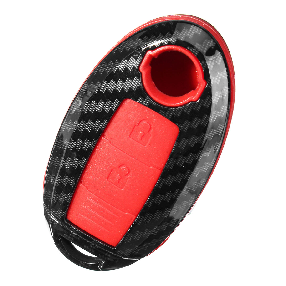 Carbon-Fiber-Car-Key-Case-Shell-Key-Cover-With-Key-Chain-For-Nissan-1657430